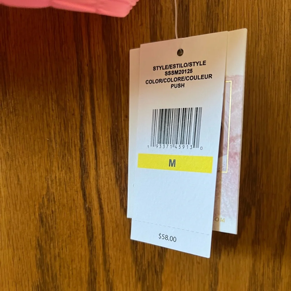 Jessica Simpson Pink Bikini Top Medium New - Picture 4 of 4